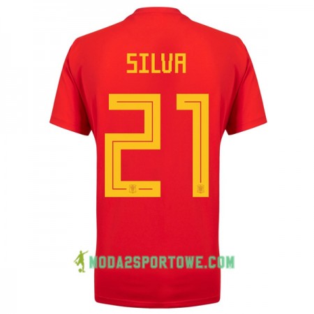 Koszulka Hiszpania David Silva 21 Mistrzostwa Świata 2018 Domowe Stroje Piłkarskie